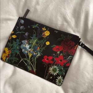 Alice + Olivia Floral Black Clutch